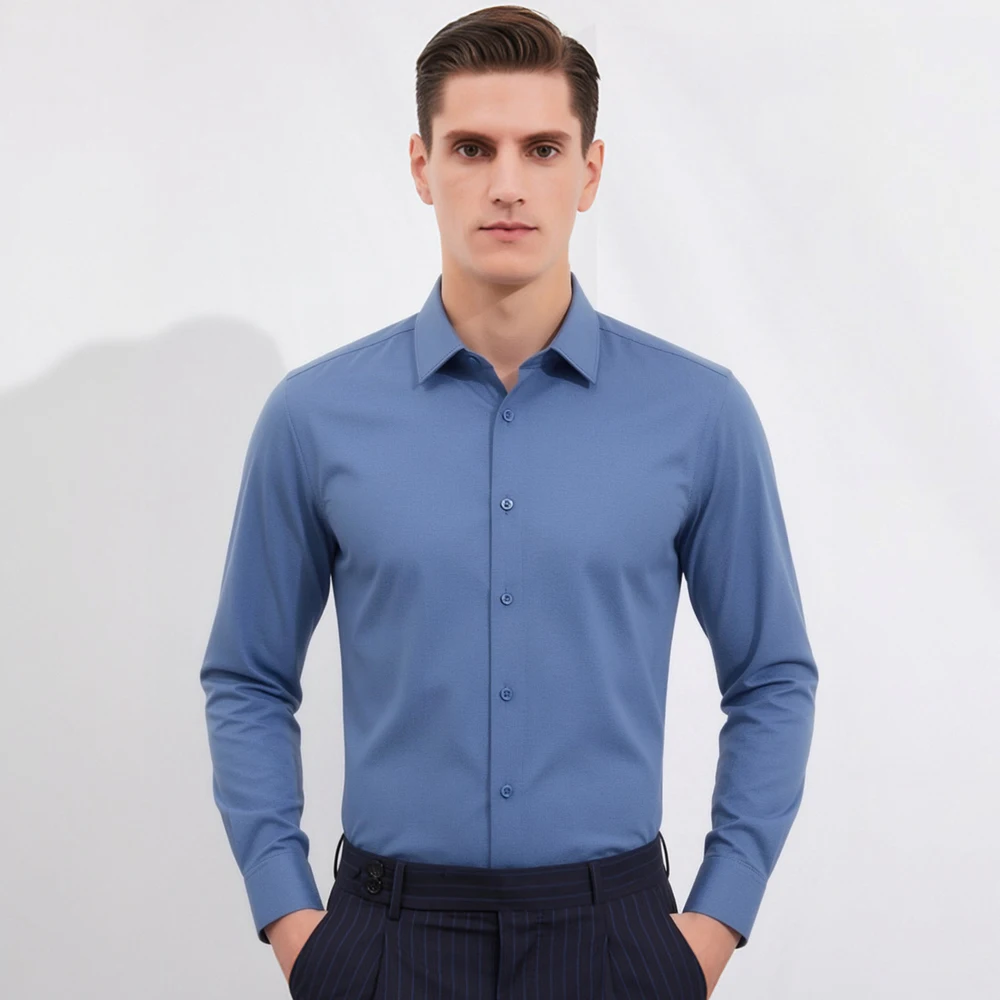 Men‘s Satin-Like Long Sleeve B - Breathable Bamboo Fiber Shirt Non Iron review and price