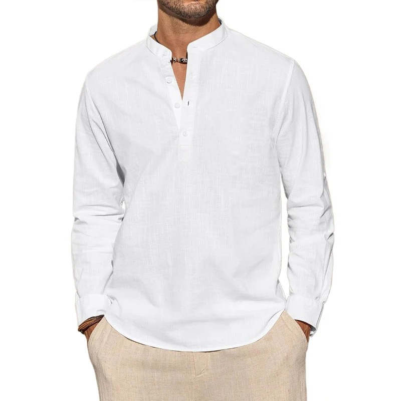 Men's Long Sleeve T-Shirts Cas - Mens Linen Shirt Long Sleeve review and price