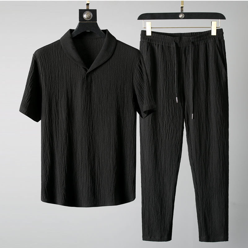 Summer Ultra-thin Two-piece Ic - Mens Linen Shirt Long Sleeve review and price