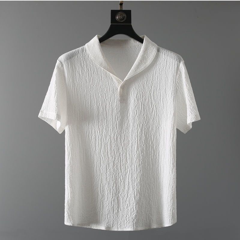 Summer Ultra-thin Two-piece Ic - Mens Linen Shirt Long Sleeve review and price
