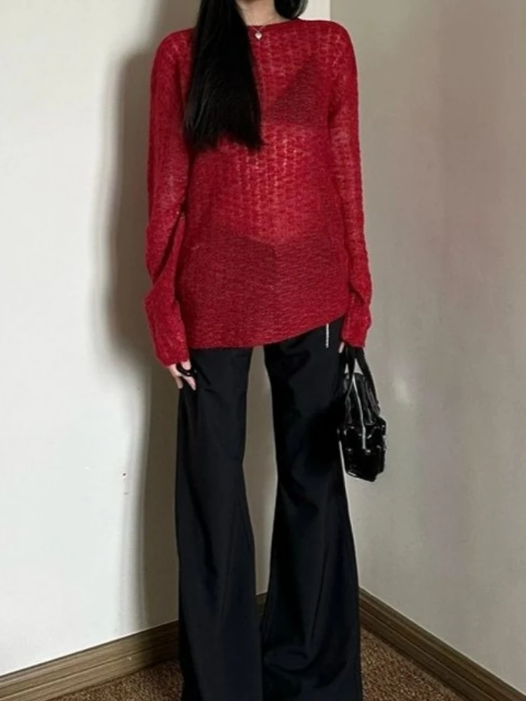 Y2K See-Through Knitted Women' - Shirts review and price
