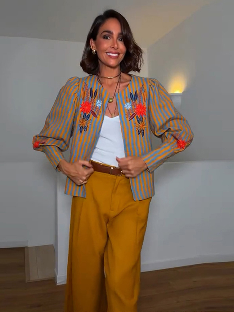 2026 Early Autumn Striped Flow - Jackets review and price