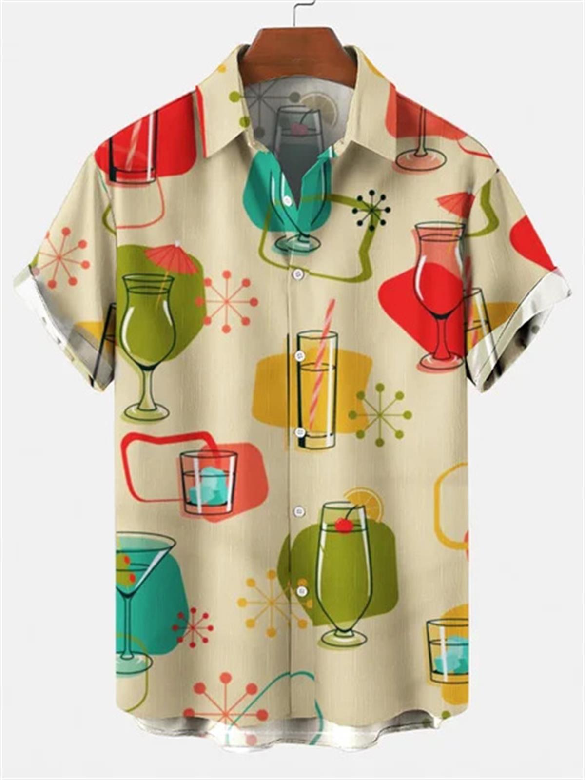 Men's Hawaiian T-Shirt, 3d Flo - Vintage Hawaiian Floral Shirt review and price