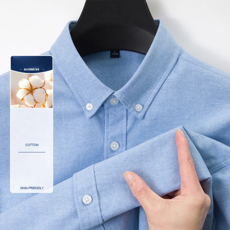 New Men's Oxford Shirt 76% Cot - Oxford Cotton Casual Shirt Business review and price