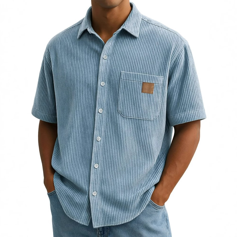 Men's Corduroy Short-Sleeve Sh - Corduroy Button Up Shirt Men review and price